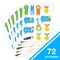 IXL 72 Ribbons and Rockstars Stickers for Kids, 6 Sheets of Incentives for Awards, Classroom Prizes, Reward Chart, Crafts, Scrapbooking, Planner, Motivational School Supplies